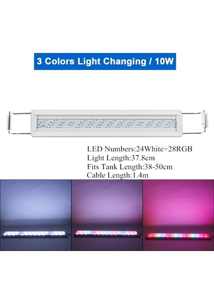 10W Tarzı 3 Renk LED Akvaryum Aydınlatma Balık Tankı Su Bitkileri Lamba Büyümek Su Geçirmez Parlak Klip Lambalar Akvaryum Dekor 7- (Yurt Dışından)