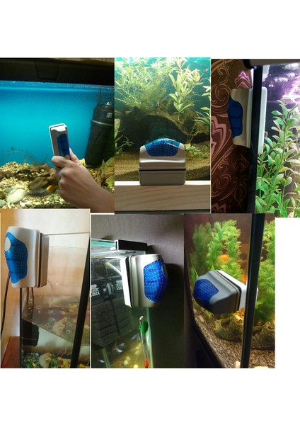 Mavi Stil M Beden Manyetik Akvaryum Fırçası Balık Tankı Temizleyici Manyetik Fırça Akvaryum Tankı Balık Araçları Yüzen Fırça Cam Yosun Temizleme Kazıyıcı (Yurt Dışından) fırsatları