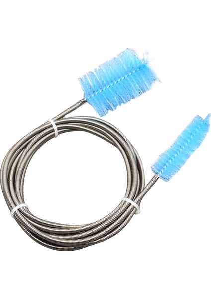 Mavi Stil 200CM Esnek Balık Tankı Filtre Pompa Hortum Fırça Temizleyici Tüp Temizleme Fırçası Akvaryumlar Çift Başlı Fırça Pet Temizlik Malzemeleri (Yurt Dışından)