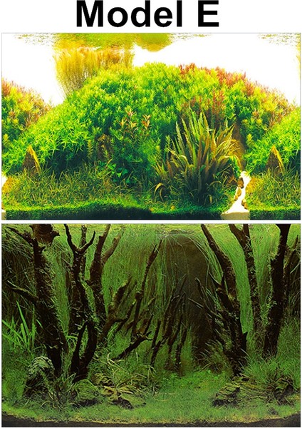 E Stili 30X50CM cm (Yükseklik) Çift Taraflı Akvaryum Arka Plan Dekorasyon Balık Tankı Dekoratif Duvar Arka Plan Akvaryum Okyanus Görüntü Posteri (Yurt Dışından)