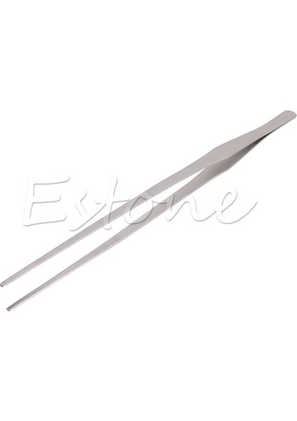 Düz Kafa Stili 38CM Akvaryum Canlı Tank Eğri Bitki Uzun Maşa Paslanmaz Çelik Penset cm E56E (Yurt Dışından)