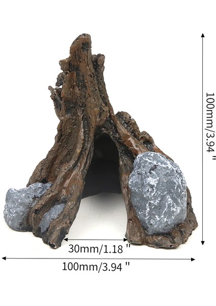 B Tipi Stili Ekolojik Reçine Dağ Balığı Oyun Ağaç Evi Akvaryum Süsleme Boş Delik Kütük Ağaç Tüneli Mağara Balık Tankı Dekorasyonu (Yurt Dışından) modelleri