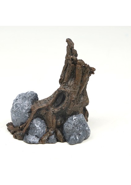 B Tipi Stili Ekolojik Reçine Dağ Balığı Oyun Ağaç Evi Akvaryum Süsleme Boş Delik Kütük Ağaç Tüneli Mağara Balık Tankı Dekorasyonu (Yurt Dışından) fırsatları