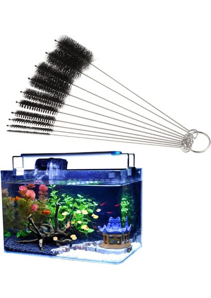 Beyaz Stil Akvaryum Fırça Seti Boru Temizleme Aracı Içme Pipeti Gözlük Klavye Takı Şişe Kavanoz Ev Kit'i (Yurt Dışından)