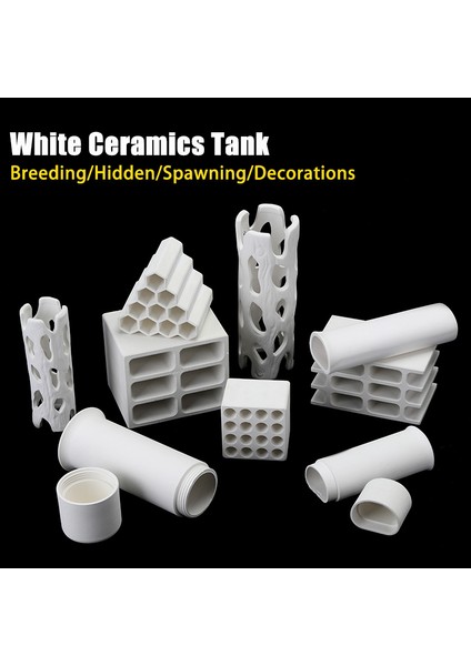 ZS668 Stili Seramik Tank Akvaryum Balık Tankı Karides Barınağı Gizli Delik Ev Yumurtlama Yetiştiriciliği Toprak Saksı Peyzaj Süslemeleri Süsleme (Yurt Dışından) modelleri