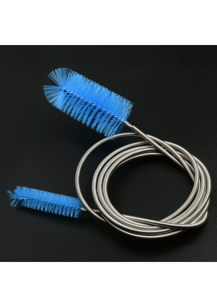 Mavi Bir Fırça Stili 90CM Yeni Akvaryum Temizlik Fırçası Su Filtresi Llily Boru Hava Tüpü Hortum Paslanmaz Çelik Esnek Çift Uçlu Hortum Fırçası Balık Tankı (Yurt Dışından) modelleri