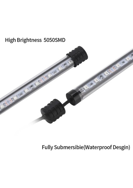 SZD-Q60RM-ABD Stili Su Geçirmez Rgb LED Akvaryum Işıkları Balık Tankı Işık Dalış Aydınlatma Akvaryum Dalgıç Uzaktan Kumanda Lambası Amfibi (Yurt Dışından)