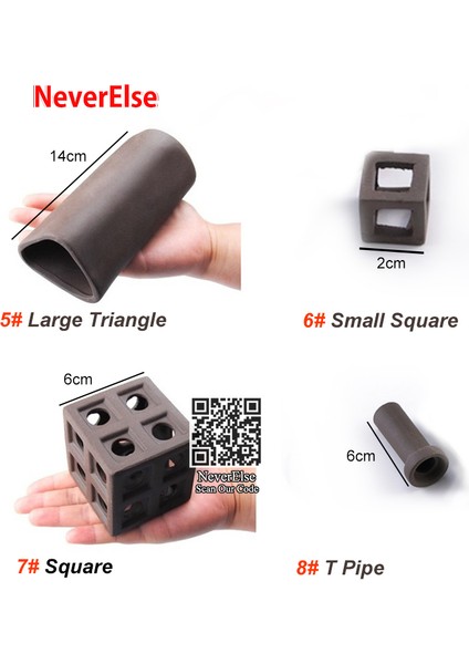 8. T Boru Stili Resim Olarak Akvaryum Seramik Karides Barınak Balık Tankı Gizleme Irk Mağara Evi Betta Crayflid Fry Küçük Balık Yengeç Korumak Için 12 Tür (Yurt Dışından) fırsatları