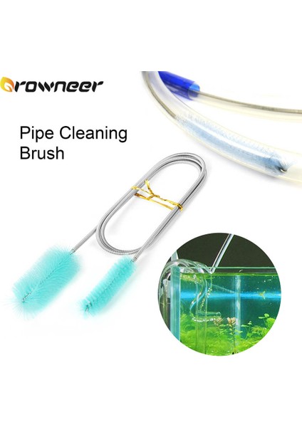 Mavi Stil 90CM 4 Boyut Yüksek Yoğunluklu Kıllarla Çift Başlı Temizlik Fırçası Hassas Spiral Paslanmaz Olmayan Akvaryum Balık Tankı Tüp Yıkama Aracı (Yurt Dışından) fırsatları