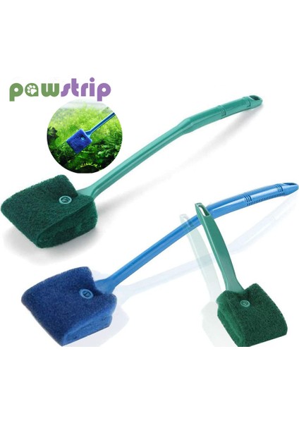 Mavi Stil Uzun Saplı Akvaryum Temizleme Fırçası Balık Tankı Camı Çift Taraflı Temiz Sünger Yosun Temizleme Aracı Akvaryum Aksesuarları (Yurt Dışından) fiyatları