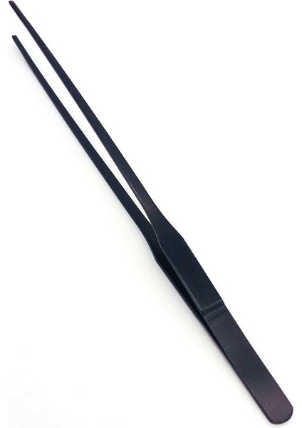 Düz Cımbız Stili 27CM 27 cm Siyah Paslanmaz Çelik Kavisli Akvaryum Maşası Akvaryum Bitkileri Maşa Düz Balık Tankı Temizleyici Akvaryum Aksesuarları (Yurt Dışından)