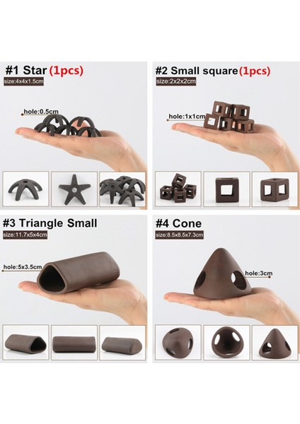 No 1 Tarzı 1 Parça Eramic Ev Barınak Akvaryum Dekorasyonu Küçük Balık Tankı Karides Balık Gizleme Mağarası Süsleme Yosun Çim Taşıyıcı Pot Dekor (Yurt Dışından) indirimleri