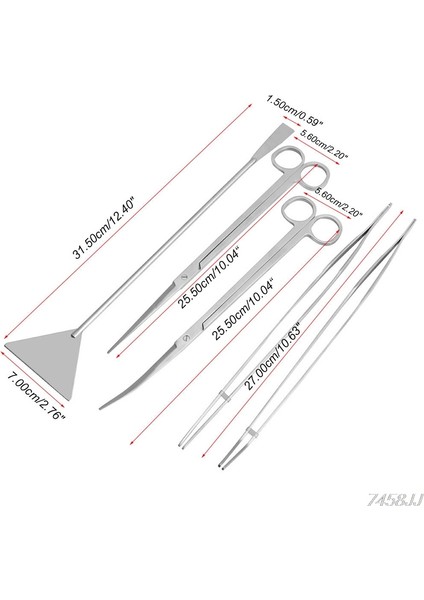 Set3 Stili Akvaryum Su Ürünleri Bakım Aracı Kiti Uzun Saplı Cımbız Kesme Aracı Seti Canlı Bitkiler Ot Seti Için (Yurt Dışından) modelleri