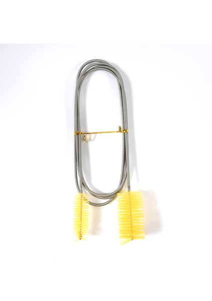 Mavi Stil 155 cm Akvaryum Temizleme Fırçası Paslanmaz Çelik Esnek Kıvrık Boru 2x Fırça Su Hava Boru Hortum Temizleyici Balık Tankı Araçları (Yurt Dışından)