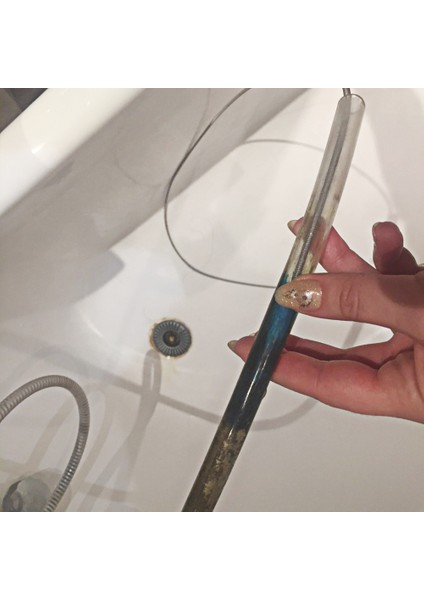 Mavi Stil 155 cm Akvaryum Temizleme Fırçası Paslanmaz Çelik Esnek Kıvrık Boru 2x Fırça Su Hava Boru Hortum Temizleyici Balık Tankı Araçları (Yurt Dışından) modelleri