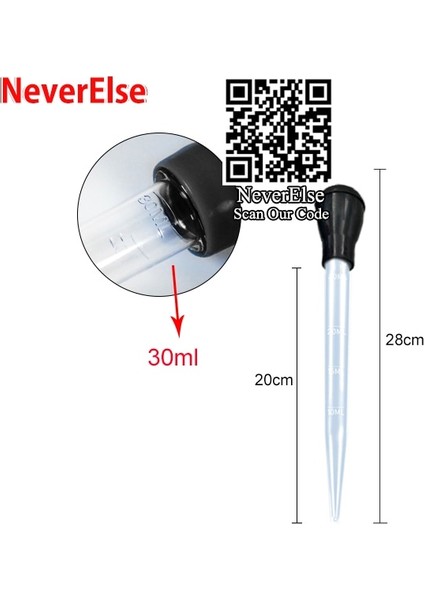 30ML Siyah Stil Akvaryum Pipet Balık Tankı Sifon Pompası cm ml Su Değiştirici Temiz Aracı Kauçuk Kafa Barbekü Aracı Tedarik Yağ Tüpü Aksesuarları (Yurt Dışından)