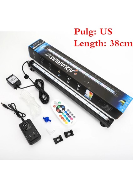 Abd Tak 38CM Stili LED Akvaryum Işığı Ab Tak C Rgb LED Akvaryum Hava Kabarcık Işığı Balık Tankı Bar Işığı Su Geçirmez Rf Uzaktan Kumanda (Yurt Dışından)