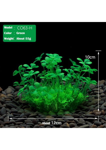 CO63-H Yeşil Stil Akvaryum Aksesuarları Sahte Su Bitkileri Su Bitkileri Simülasyonu Balık Tankı Peyzaj Dekorasyon Ürünü (Yurt Dışından)