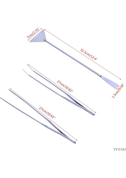 Gümüş Tarzı 3 Parça Akvaryum Bakımı Için Kesme Araçları Seti Cımbız Düzleştirici Canlı Bitkiler Çim Için (Yurt Dışından) fiyatları