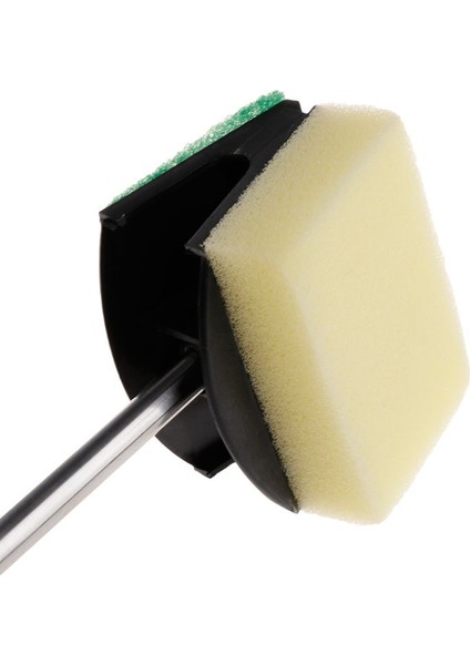 Yeşil Stil 2021 Yeni Temizlik Fırçası Çift Yüzlü Sünger Akvaryum Cam Yosun Temizleyici Kazıyıcı Uzun Çelik Sap Temizleyici Aracı (Yurt Dışından) fiyatları