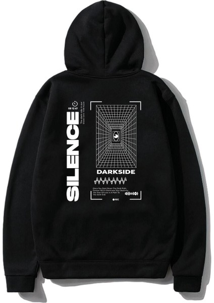 Silence Oversize Hoodie Kapüşonlu Erkek Sweatshirt