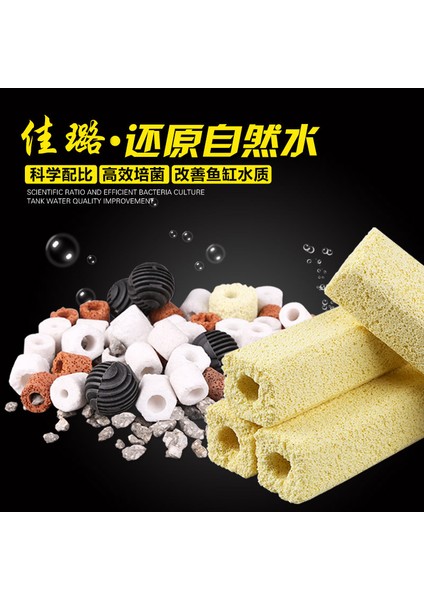 Yollow Gözenekli Top Stili 500G Akvaryum Balık Tankı Filtre Malzemesi Seramik Halkalar Aktif Karbon Berrak Su ile Ücretsiz Ağ Çanta Akvaryum Aksesuarları (Yurt Dışından) modelleri