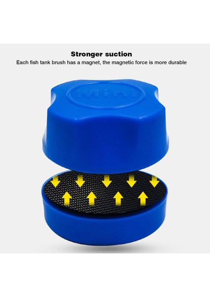 Mavi Stil Akvaryum Balık Tankı Manyetik Temiz Fırça Cam Pencere Alg Temizleyici Temizleyici Sünger Fırça Plastik Sünger Aksesuarları (Yurt Dışından) modelleri