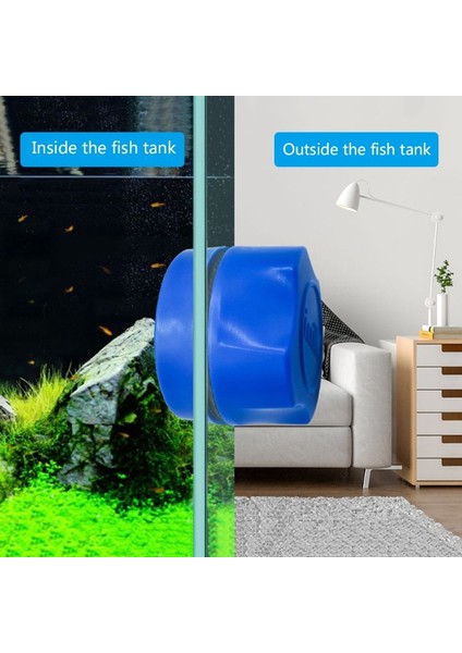Mavi Stil Mini Akvaryum Balık Tankı Manyetik Çift Taraflı Temiz Fırça Yosun Eğrisi Kazıyıcı Cam Pencere Temizleme Araçları C42 (Yurt Dışından) fırsatları