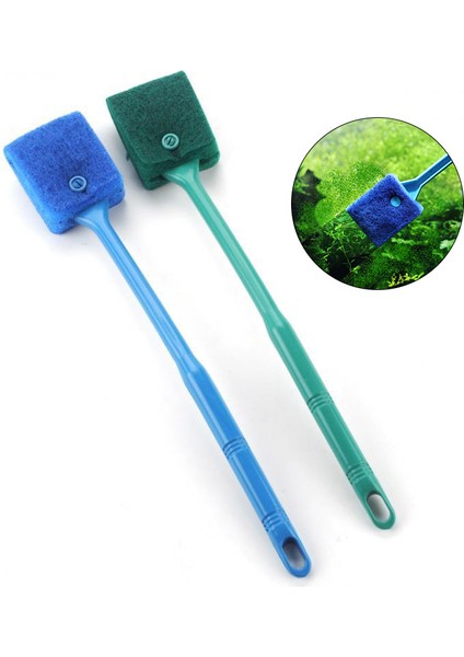Mavi 40CM Tarzı 1 Adet Akvaryum Balık Tankı Temizleyici Cam Yosunu Kazıyıcı Çift Taraflı Plastik Sünger Temizleme Fırçası Temizleyici Aracı Acuarios (Yurt Dışından) modelleri