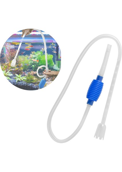 150CM Tarzı Yeni Akvaryum Sifon Balık Tankı Yarı Otomatik Su Değiştirici Vakum Süpürge Pompa Çakıl Su Filtresi Temizleyici Filtre Nozulu ile (Yurt Dışından)