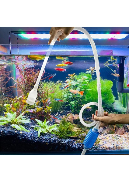 150CM Tarzı Yeni Akvaryum Sifon Balık Tankı Yarı Otomatik Su Değiştirici Vakum Süpürge Pompa Çakıl Su Filtresi Temizleyici Filtre Nozulu ile (Yurt Dışından) fiyatları