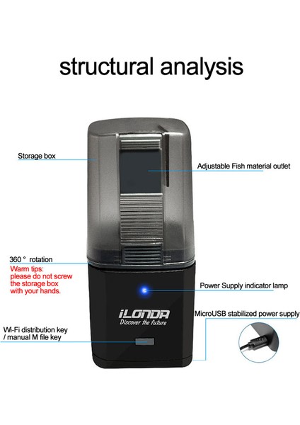 Wıfı Siyah Stili Yok Otomatik Akvaryum Balık Tankı Besleyici Zamanlamawifi Kablosuz Akıllı Telefon Uzaktan Kumanda Balık Tankı Dağıtıcı (Yurt Dışından) modelleri