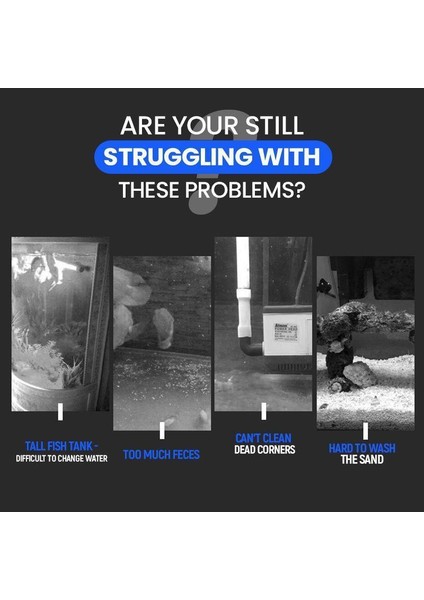 Mavi Stil Akvaryum Çakıl Temizleyici Otomatik Balık Tankı Su Değiştirici ve Temizleyici Su Değiştirici Çamur Çıkarıcı Balık Tankı Vakum Temizleyici (Yurt Dışından) fiyatları