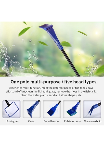 Akvaryum Temizlik Araçları Akvaryum Tank Temizleme Seti Balık Ağı Kum Tarama Yosun Kazıyıcı Çatal Sünger Fırça Cam Temizleyici (Yurt Dışından) modelleri