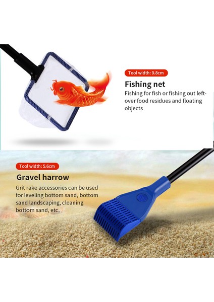 Akvaryum Temizlik Araçları Akvaryum Tank Temizleme Seti Balık Ağı Kum Tarama Yosun Kazıyıcı Çatal Sünger Fırça Cam Temizleyici (Yurt Dışından) fırsatları