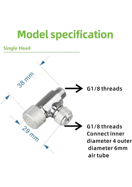 Tek Kafa Stili Akvaryum Tankı Co2 Valfi Bölücü Regülatör Distribütör Iğne Ince Ayar Valfi Co2 Regülatörü Için 6 Yollu Çıkışlı (Yurt Dışından)