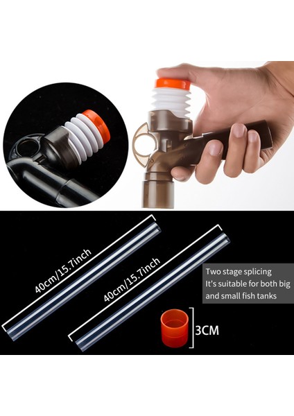 Pnömatik Su Değiştirici Kum Yıkama Akvaryum Uzun Borulu Otomatik Vakum 3ü 1 Arıtıcı Balık Tankı Aracı Ev Taş Temizleyici (Yurt Dışından) fırsatları