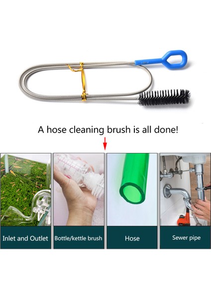 90CM Tarzı Buzdolabı Drenaj Fırçası Paslanmaz Çelik Hortum Temizleme Fırçaları Aracı Mutfak Drenaj Tüpü Akvaryum Buzdolabı (Yurt Dışından) fırsatları
