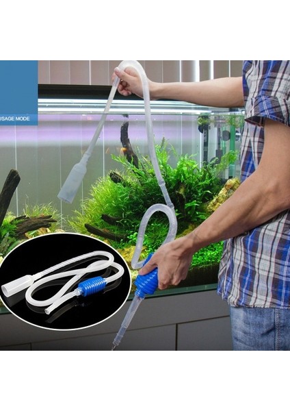 170CM Tarzı Akvaryum Su Değiştirici Sıvı Transfer Vakum Pompası Yarı-Otomatik Kum Yıkama Balık Tankı Filtre Temizleme Su Emici Emme Borusu (Yurt Dışından) fiyatları
