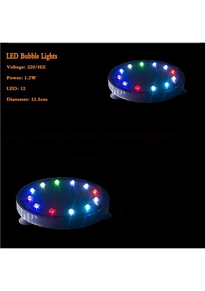 Bir Stil Stokta 12 Led'ler Akvaryum Işığı Sualtı Hava Kabarcık Lambası Yuvarlak Balık Tankı Taş Disk LED Dalgıç Akvaryum Dekorasyonu Ingıltere (Yurt Dışından)