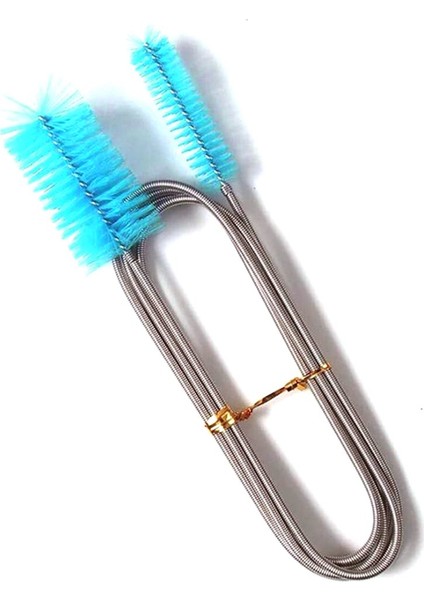 Gümüş Tarzı 90CM Paslanmaz Çelik Boru Temizleme Fırçası Ucu Esnek Akvaryum Balık Tankı Filtre Pompası Hortum Boru Fırçası Temizleyici (Yurt Dışından)