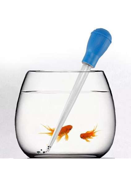 Mavi Stil Akvaryum Pipet Temizleme Gübre Emme Cihazı Balık Tankı Pipet Temizleme Aracı Manuel Mini Pipet Filtresi Pompa Temizleme Aracı 28CM (Yurt Dışından)