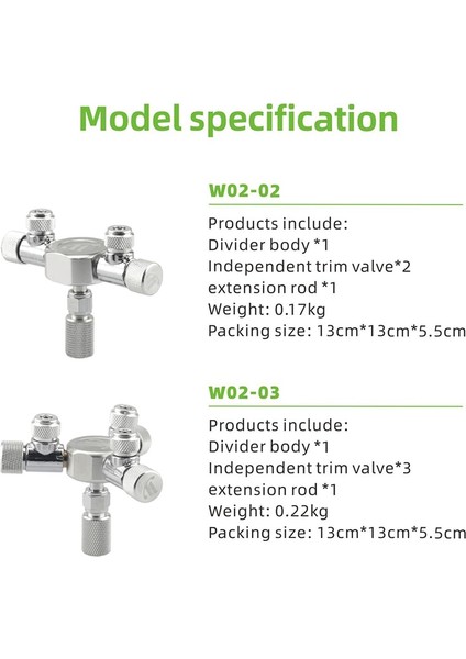 W02-03 Stili Wyın Paslanmaz Çelik Akvaryum Çok Yönlü Co2 Dağıtıcı Bölücü Iğneli Vana, Solenoid Regülatı Için Çek Valf Kabarcık Sayacı (Yurt Dışından) modelleri