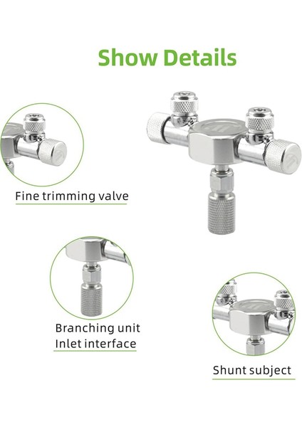 W02-03 Stili Wyın Paslanmaz Çelik Akvaryum Çok Yönlü Co2 Dağıtıcı Bölücü Iğneli Vana, Solenoid Regülatı Için Çek Valf Kabarcık Sayacı (Yurt Dışından) indirimleri
