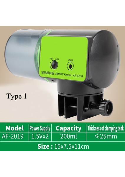 Tip 2 Tarzı Akıllı Otomatik Balık Besleyici Akvaryum Besleyici Balık Tankı LCD ile Otomatik Besleme Dağıtıcı Zamanlayıcı Akvaryum Aksesuarlarını Gösterir (Yurt Dışından) modelleri