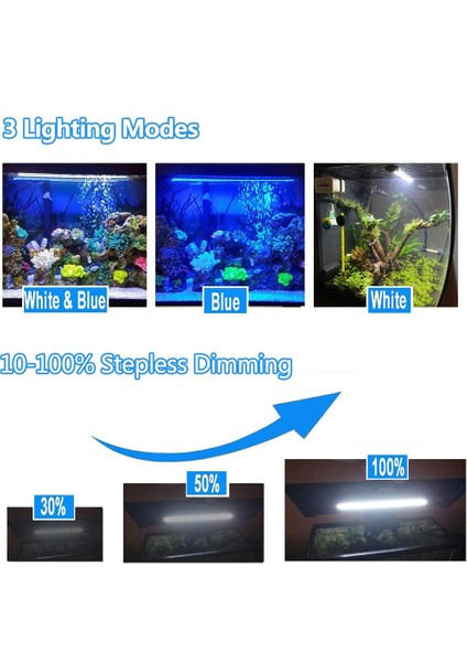 28CM 30LEDS Us Plug Tarzı Dalgıç LED Akvaryum Işık Su Geçirmez Bar Balık Tankı Işık Su Bitkileri Işık Büyümek Sualtı Zamanlayıcı Otomatik Onoff Lambası D30 (Yurt Dışından)