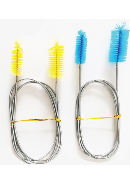 Sarı Stil Akvaryum Temizlik Fırçası Esnek Eğri Tüp Çift Uçlu Su Filtre Pompa Hava Tüpü Hortum Temizleyici Balık Tankı Aksesuarı (Yurt Dışından) modelleri