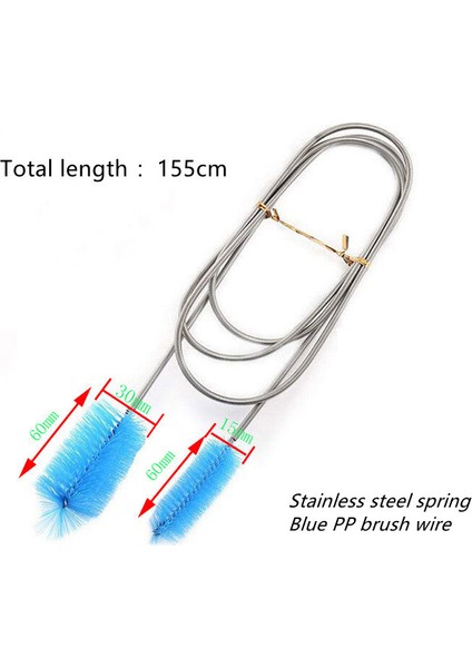 Sarı Stil Akvaryum Temizlik Fırçası Esnek Eğri Tüp Çift Uçlu Su Filtre Pompa Hava Tüpü Hortum Temizleyici Balık Tankı Aksesuarı (Yurt Dışından) fırsatları