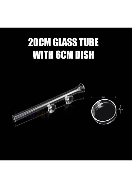 Beyaz Stil Malzeme Cam Akvaryum Temizle Besleyici Tüp Cam Çanak Kase Karides 7cm Bulaşık Güvenli 4 Boyutlu Besleme Gıda (Yurt Dışından)