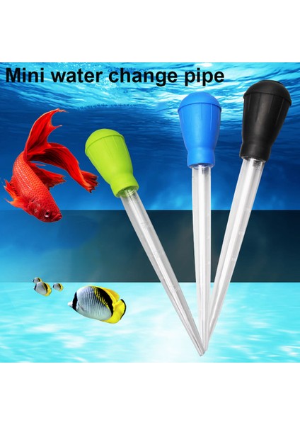 Mavi Stil 30ML El Ile Küçük Emme Borusu Balık Tankı Sifon Akvaryum Temizleme Aracı Tortu ve Kir Temizleme Makinesi Filtre Pompası (Yurt Dışından) fiyatları